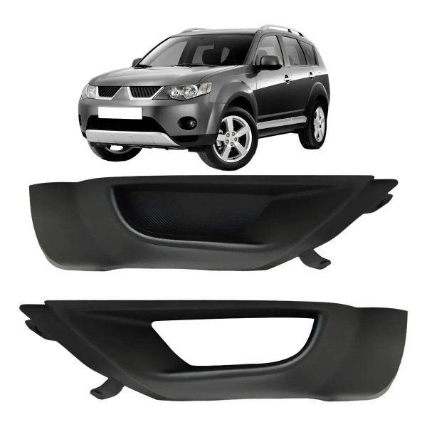 Par Spoiler Dianteiro Outlander 2007 2008 2009 Preto