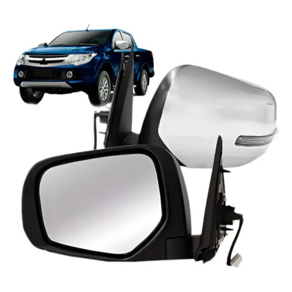 Par Retrovisor Externo Triton 2017 18 2019 Eletrico Cromado