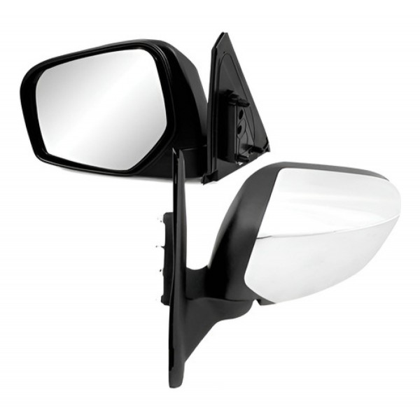 Par Retrovisor L200 Triton Fixo Capa Cromada 2007 A 2016