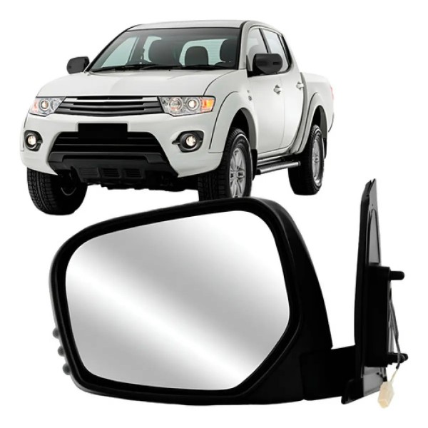 Retrovisor Triton 2007 A 2016 Elétrico Preto