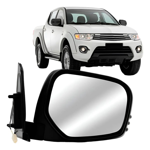 Retrovisor Triton 2007 A 2016 Elétrico Preto