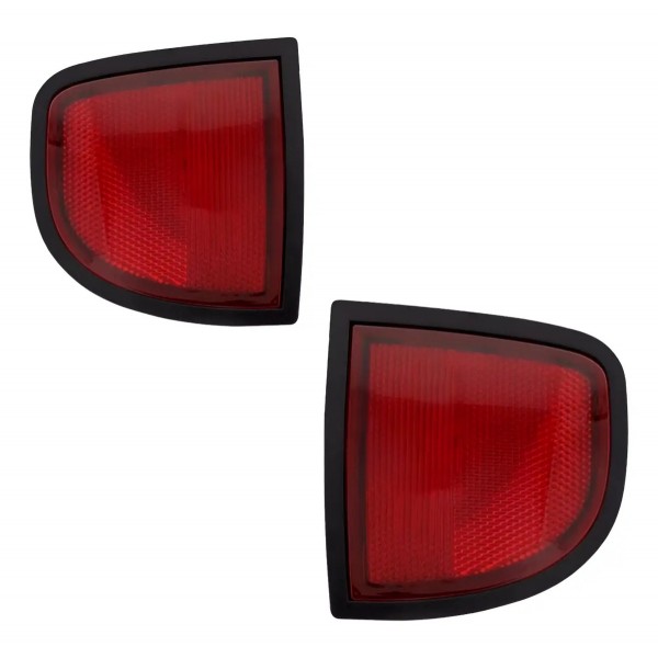 Par Lanterna Refletor Neblina L200 Triton 07 A 12 Parachoque Ambos Lados Vermelho
