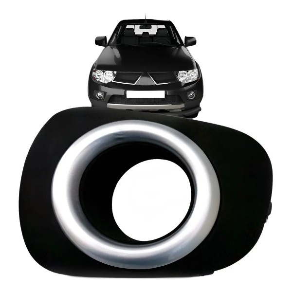 Moldura Milha Auxiliar Triton 2012 2013 Com Furo Aro Cinza