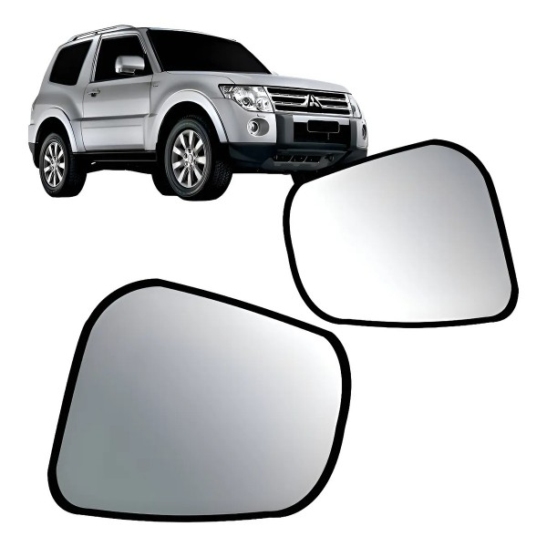 Lente Retrovisor Pajero Full 2008 A 2014 C/ Aquecimento- Esquerdo