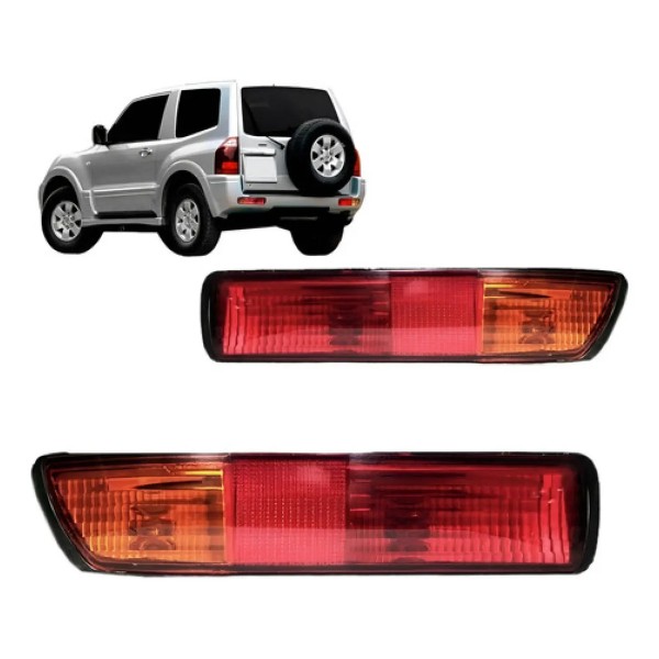 Lanterna Tras Parachoque Pajero Full 2000 A 2002 Verm/ambar