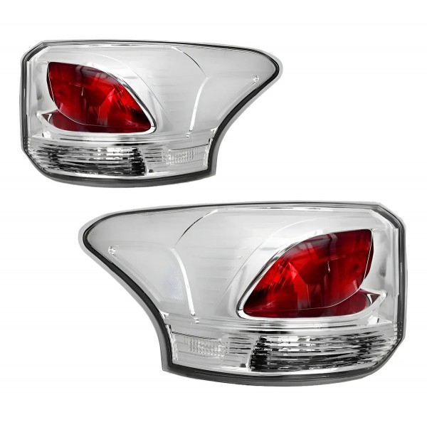 Par Lanterna Traseira Outlander 2014 2015 Canto Ambos Lados Vermelho