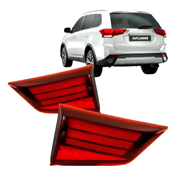 Par Lanterna Traseira Mala Outlander 2016 2017 2018 C/ Led Ambos Lados