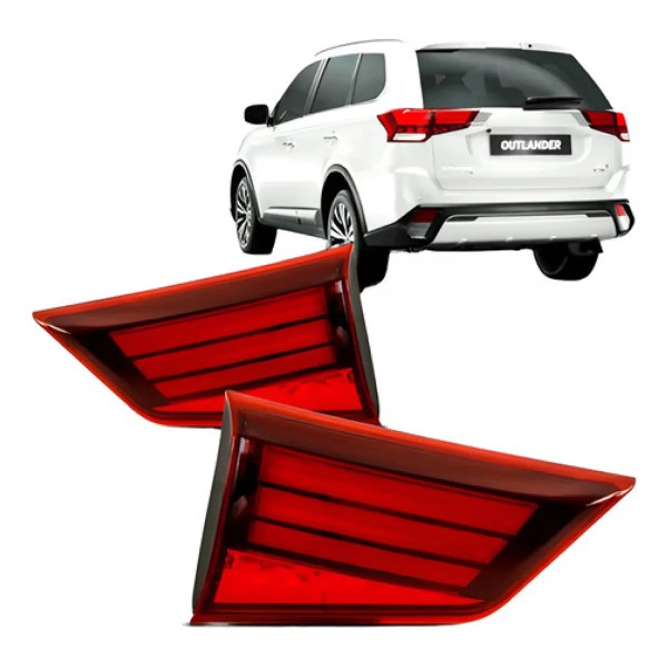 Par Lanterna Traseira Outlander 2016 2017 2018 Mala Com Led