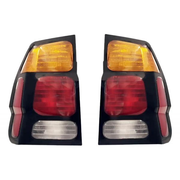 Par Lanterna Traseira Pajero Sport 2000 A 2005 Tricolor. Ambos Lados Vermelho