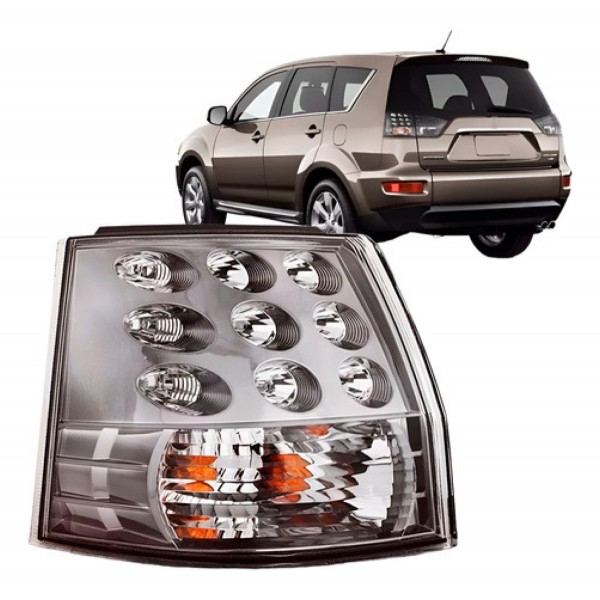 Lanterna Traseira Outlander 2007 A 2012 Canto Com Led