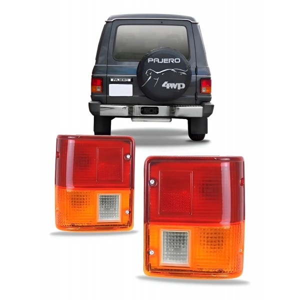 Par Lanterna Traseira Pajero 1983 84 85 86 87 88 89 90 1991 Tricolor