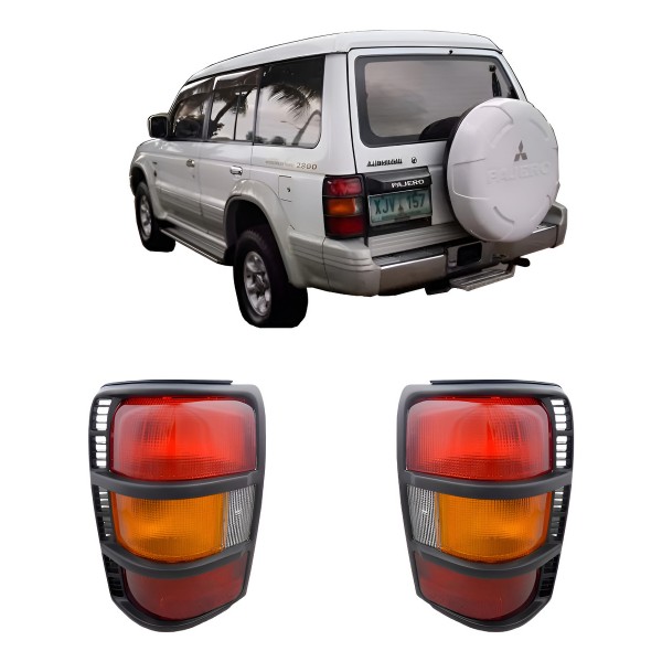 Sinaleira Traseira Pajero 92 93 94 95 96 97 Aro Preto.