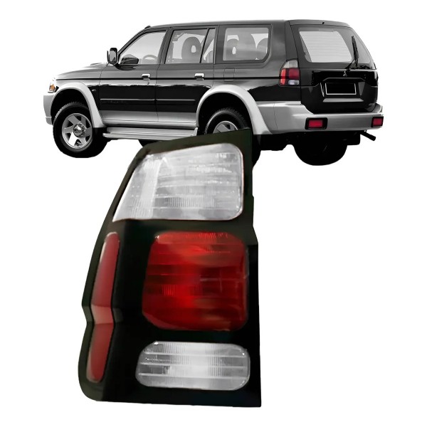 Lanterna Traseira Pajero Sport 2000 A 2004 Cristal Aro Preto