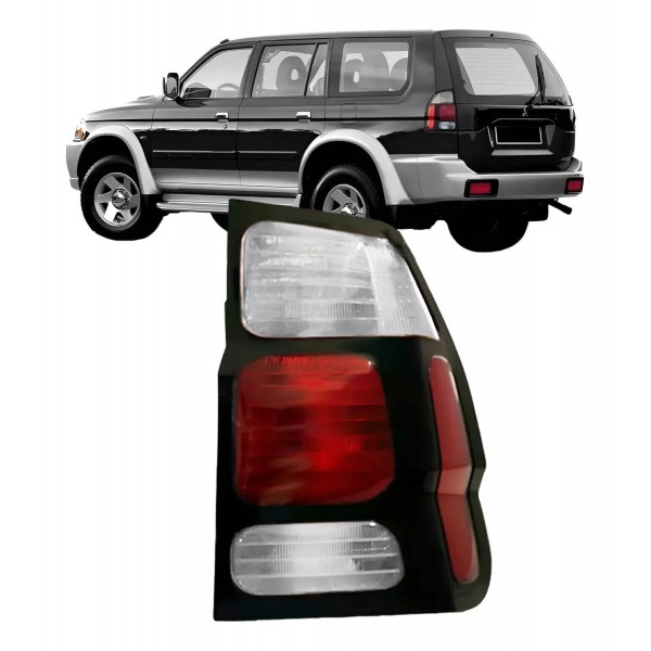 Lanterna Traseira Pajero Sport 2000 A 2004 Cristal Aro Preto