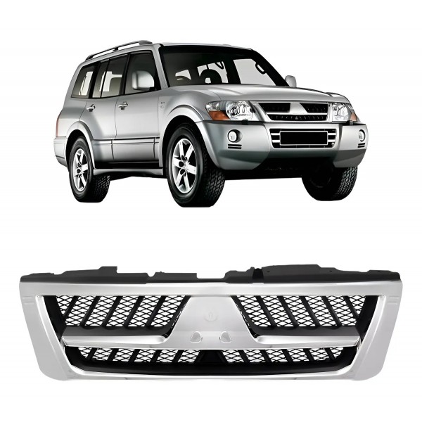 Grade Radiador Pajero Full 2004 05 06 2007 Moldura Cromada Plástico