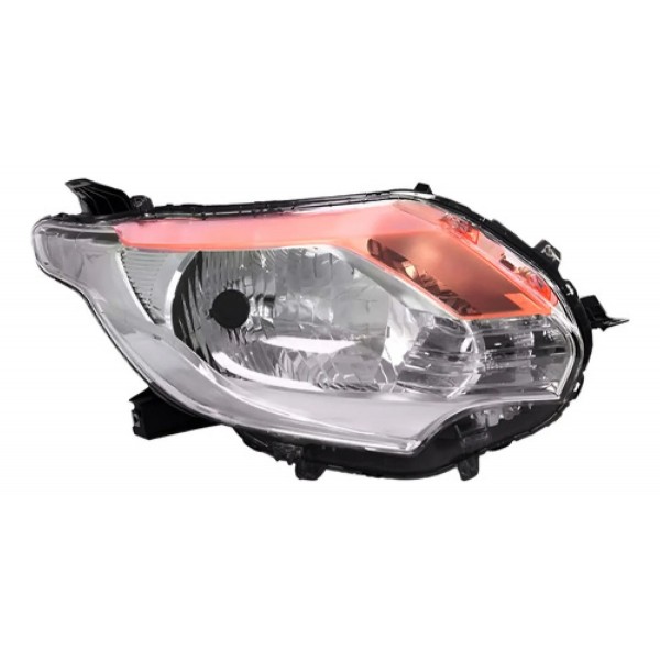Farol L200 Triton 2017 A 2023 Cromado Pisca Ambar