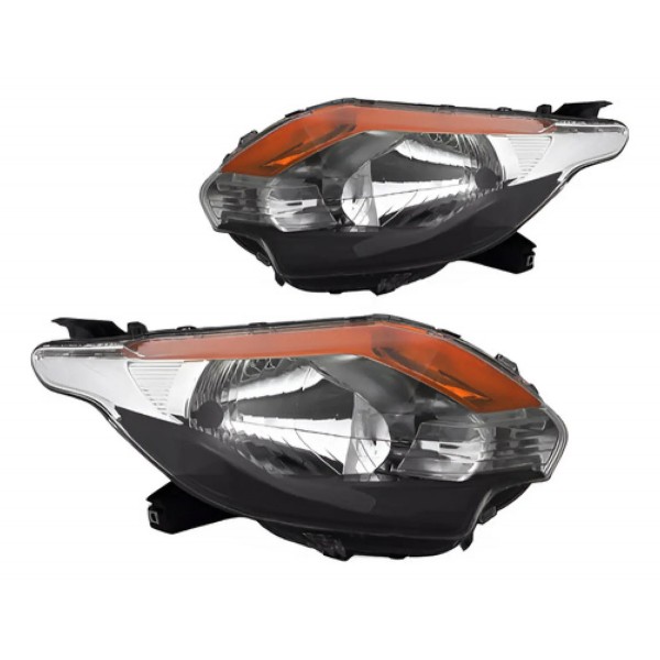 Par Farol L200 Triton 2016 A 2023 Mascara Negra Pisca Ambar