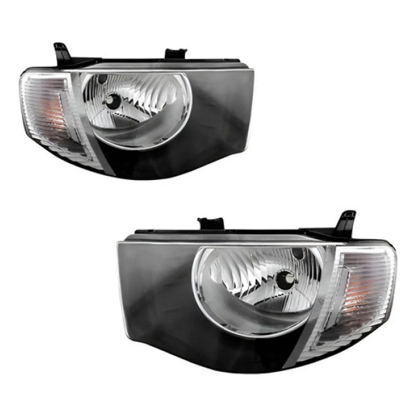Par Farol L200 Triton 2007 A 2016 Foco Simples Pisca Cristal