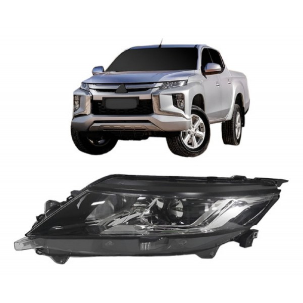 Farol L200 Triton 2020 2021 2022 Eletrico Com Motor