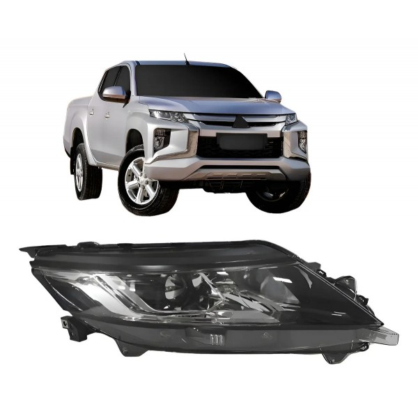 Farol L200 Triton 2020 A 2022 Eletrico C/ Motor Lado Direito Direito/passageiro