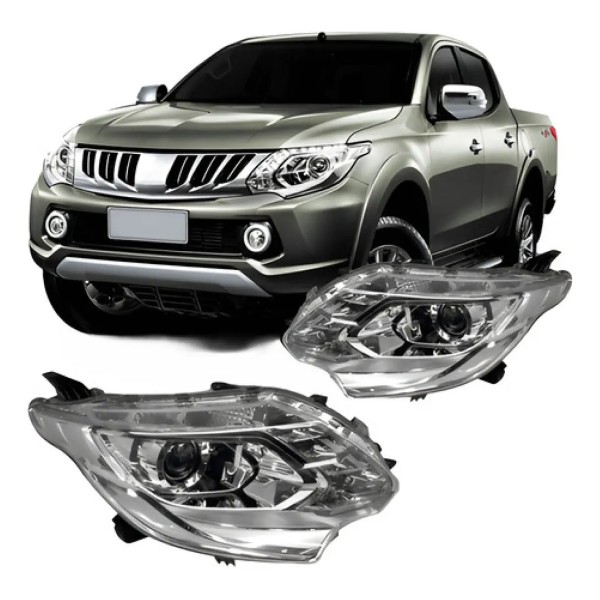 Par Farol L200 Triton Elétríco Com Led 2017 2018 2019