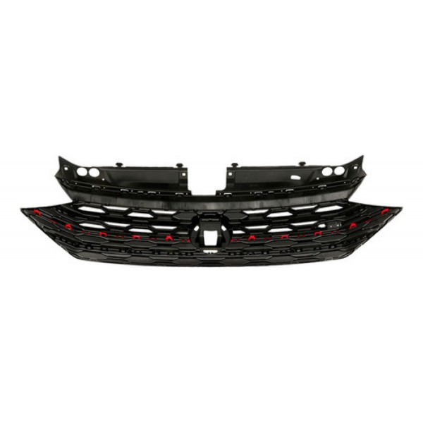 Grade Radiador Com Friso Vermelho Jetta Gli 2019 Ate 2022