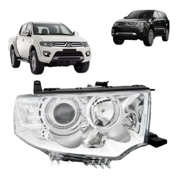 Farol L200 Triton 2013 2014 2015 Pajero Dakar 09/15 Direito