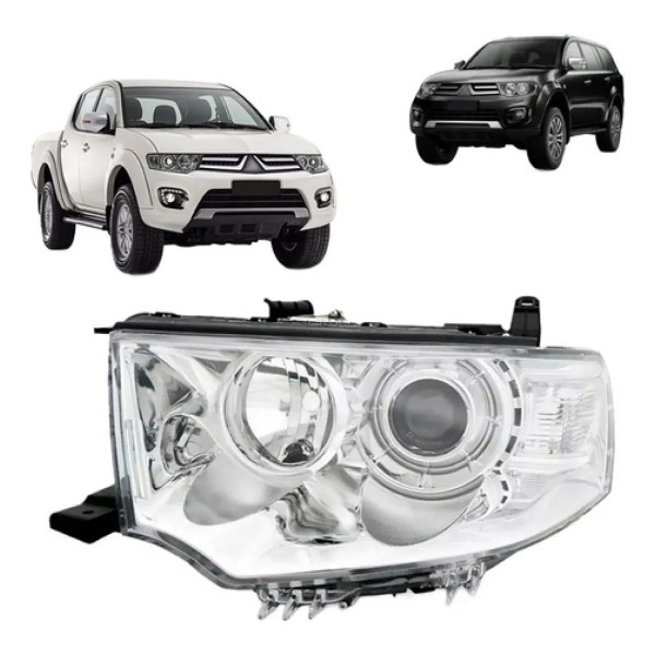 Farol L200 Triton 2013 2014 2015 Pajero Dakar 09/15 Direito