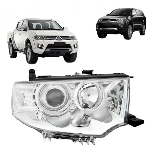 Farol L200 Triton 2013 2014 2015 Pajero Dakar 09/15 Direito