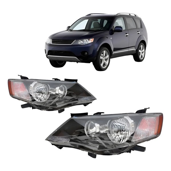 Farol Outlander 2008 2009 Fumê Eletrico