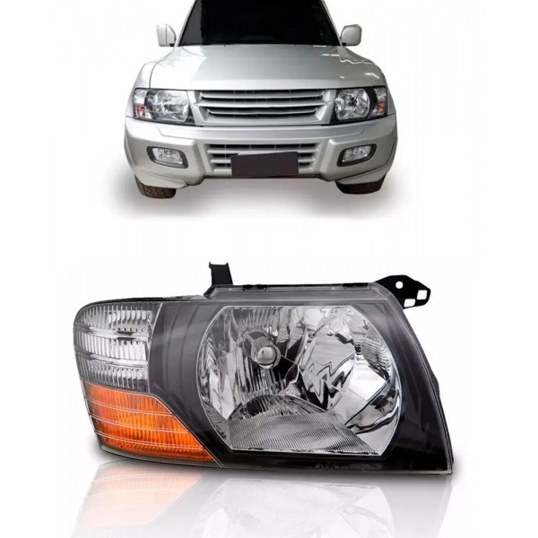 Farol Pajero Full 2001 A 2002 Mascara Negra