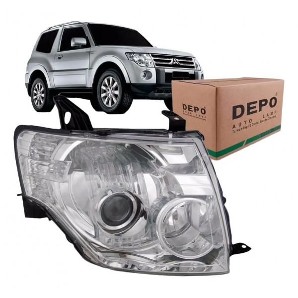 Farol Pajero Full 2008 2009 2010 2011 2012 2013 Depo Ld Direito/passageiro