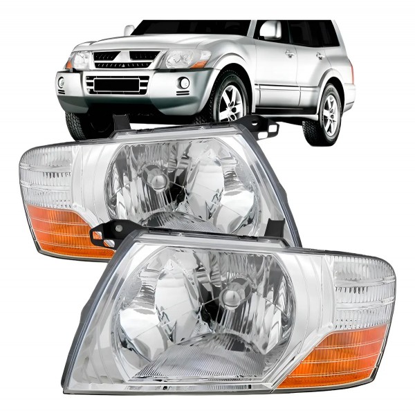 Par Farol Pajero Full 2003 2004 2005 2006 2007 Cromado Depo. Ambos Lados
