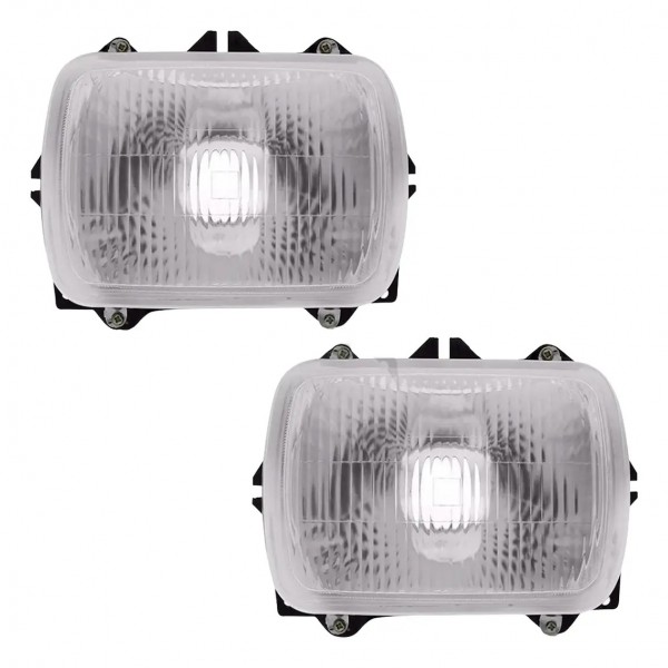 Par Farol Hilux/l200 Quadrado 1990 A 2001 Com Suporte Ambos Lados