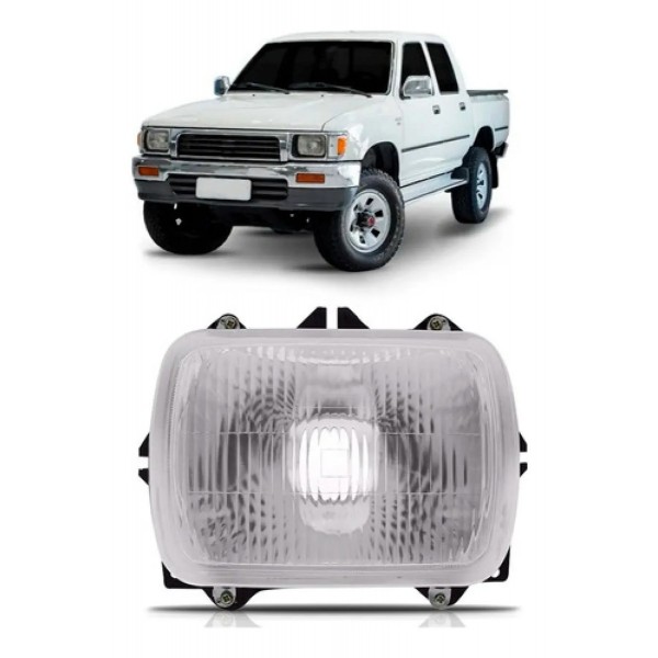 Farol Hilux/l200 Quadrado 1990 A 2001 Com Suporte C/garantia