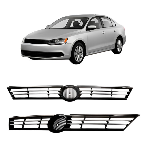 Grade Radiador Jetta 2011 Ate 2014 Com Friso Cromado