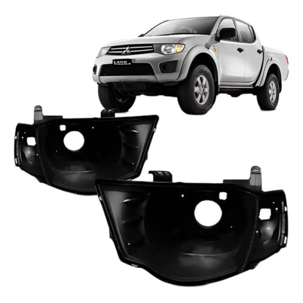 Par Carcaça Farol Dianteira Triton 2007 A 2016