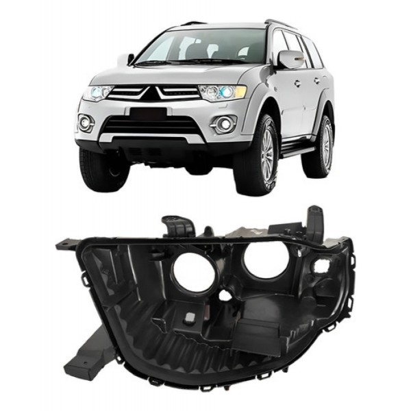 Carcaça Farol Pajero Dakar 2009 A 2014 C/ Regulador