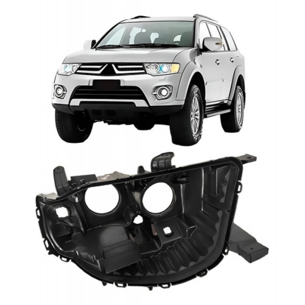 Carcaça Farol Pajero Dakar 2009 A 2014 C/ Regulador