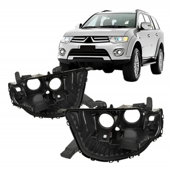 Par Carcaça Farol Pajero Dakar 2009 A 2014 C/ Regulador