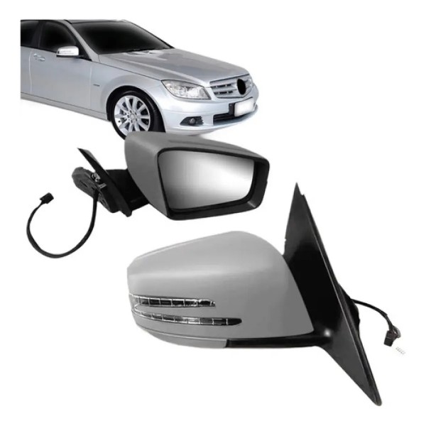 Retrovisor C180 2008 2010 2011 Eletrico Com Pisca Primer