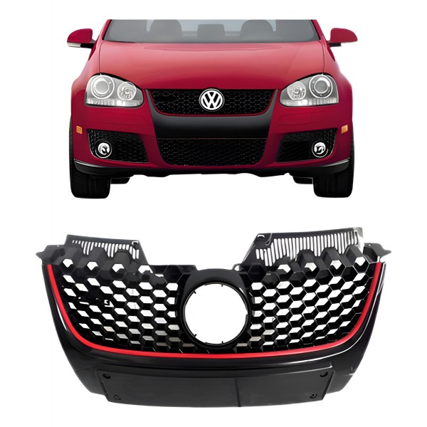 Grade Frontal Radiador Vw Jetta Gti Preto