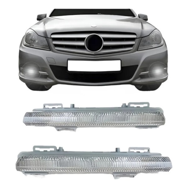 Par Lanterna Milha Led Mercedes C180 C200 2012 2013 2014.
