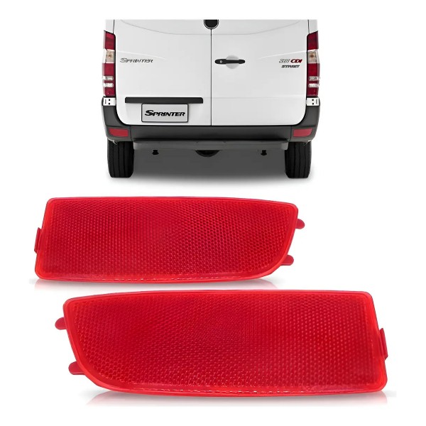 Par Lanterna Refletiva Polaina Traseira Sprinter 2016 2017 2 Vermelho