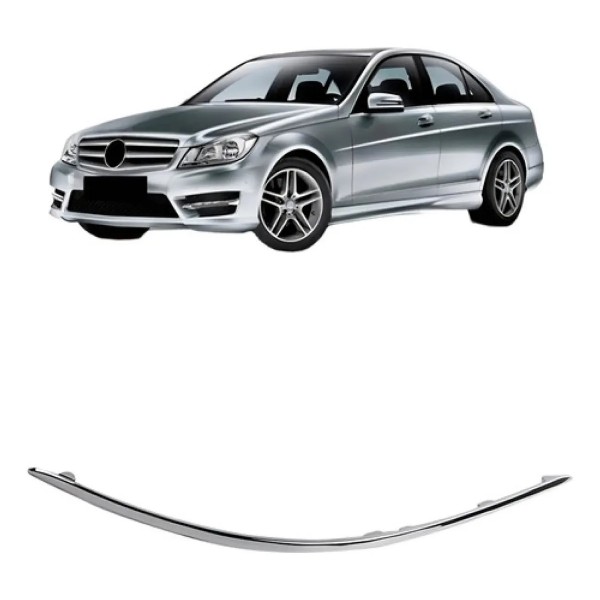 Friso Parachoque Para Mercedes C180 2012 A 2014 Dianteiro