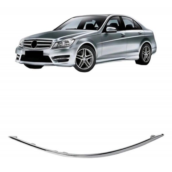 Friso Parachoque Para Mercedes C180 2012 A 2014 Dianteiro
