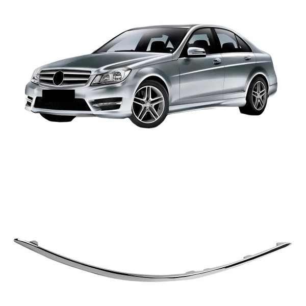 Friso Parachoque Para Mercedes C180 2012 A 2014 Dianteiro
