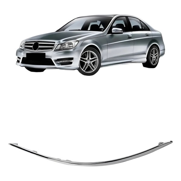 Friso Parachoque Para Mercedes C180 2012 A 2014 Dianteiro