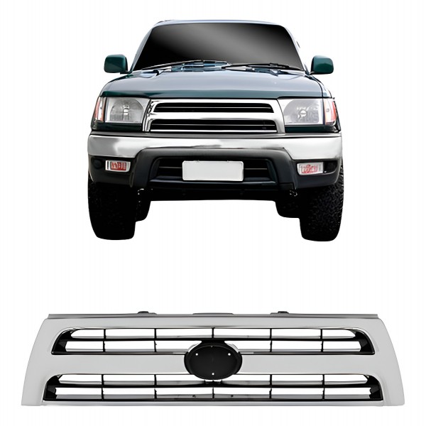 Grade Radiador Hilux Sw4 2001 A 05 Preta C/ Moldura Cromada