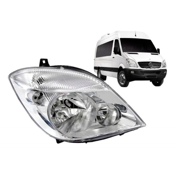 Farol Sprinter 2012 A 2016 Com Aux Com Motor